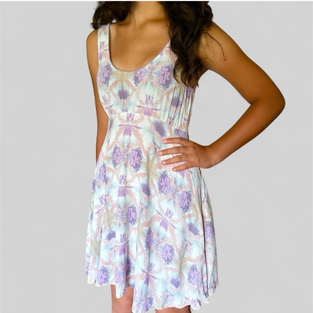 Free People Pastel Babydoll waist  Mini Dress